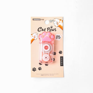 5mm * 6m White Out Cute Cat Claw Corrector Tape Pen 