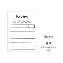 Load image into Gallery viewer, Journamm 50pcs Simplicity Cute Styles Memo Pad Scrapbooking Decoration Office Supplies Creative Stationery Planner Sticky Notes