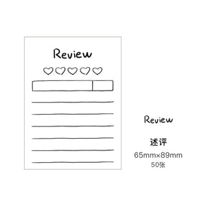 Journamm 50pcs Simplicity Cute Styles Memo Pad Scrapbooking Decoration Office Supplies Creative Stationery Planner Sticky Notes