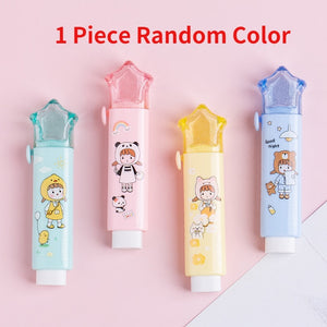 Kawaii Push-pull Design Cat Paw Portable Rubber Eraser Cute Erasers for Kids