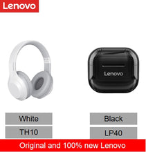 Load image into Gallery viewer, Lenovo Thinkplus TH10 LP40 TWS Stereo Headphone Bluetooth Earphones Music Headset with Mic for Mobile iPhone Sumsamg Android IOS