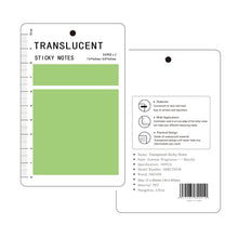 Load image into Gallery viewer, MOHAMM 50/100 Sheets Transparent Waterproof Posted It Sticky Notepads