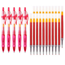 Charger l&#39;image dans la galerie, 0.5mm Retractable Gel Pens Set Black/red/blue Ink Ballpoint for Writing Refills