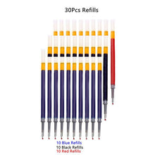 Load image into Gallery viewer, 3+20Pcs Ballpoint Pen And Refill Black Blue Red Ink Bullet 0.5mm Gel Pens