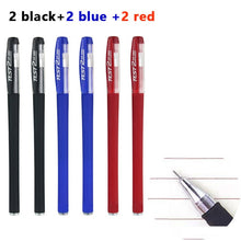 Load image into Gallery viewer, 3+20Pcs Ballpoint Pen And Refill Black Blue Red Ink Bullet 0.5mm Gel Pens