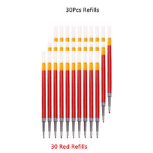 Load image into Gallery viewer, 3+20Pcs Ballpoint Pen And Refill Black Blue Red Ink Bullet 0.5mm Gel Pens