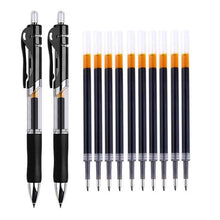 Charger l&#39;image dans la galerie, 0.5mm Retractable Gel Pens Set Black/red/blue Ink Ballpoint for Writing Refills