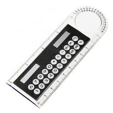 Load image into Gallery viewer, Hot Sale Mini Ultra-thin Straight Ruler with Solar Calculator Magnifier Multifunction Calculator 10cm