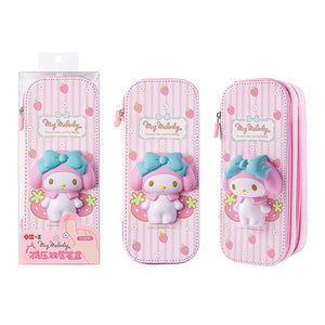 Sanrio Kawaii Hello Kitty Cinnamoroll Melody School Pencils, Pen Case