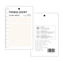 Load image into Gallery viewer, MOHAMM 50/100 Sheets Transparent Waterproof Posted It Sticky Notepads