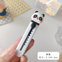 Load image into Gallery viewer, Kawaii Cartoon Animals Mini Portable Ulity Knife Box Cutter Pocket Stretch Paper Cutters