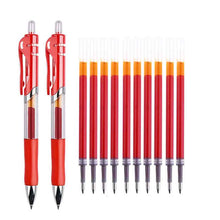 Charger l&#39;image dans la galerie, 0.5mm Retractable Gel Pens Set Black/red/blue Ink Ballpoint for Writing Refills