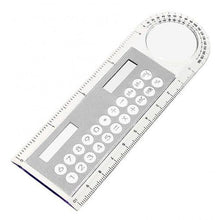 Load image into Gallery viewer, Hot Sale Mini Ultra-thin Straight Ruler with Solar Calculator Magnifier Multifunction Calculator 10cm
