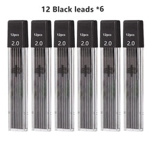 Load image into Gallery viewer, 2.0 mm Mechanical Pencils Set 2B Automatic Student Pencils Color/Black Lead Refills Art Sketch Kawaii