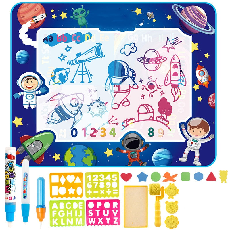 Coolplay Magic Water Drawing Mat with Magic Pens Montessori Toys Painting Board Educational