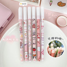 Load image into Gallery viewer, Haile 6Pc/Set Kawaii Game Cartoons Neutral Erasable Pen 0.5mm blue Gel Pens Washable Handle