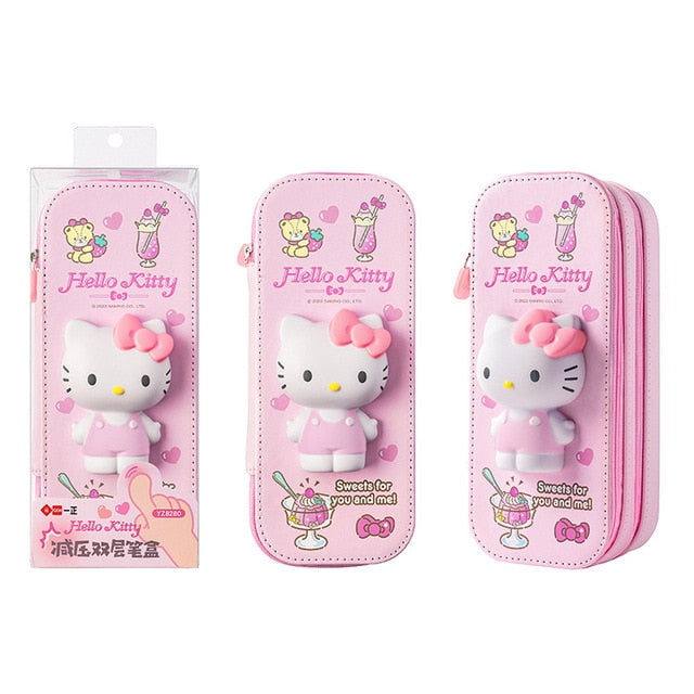Sanrio Kawaii Hello Kitty Cinnamoroll Melody School Pencils, Pen Case
