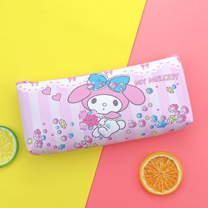 Sanrio Kawaii Hello Kitty Cinnamoroll Melody School Pencils, Pen Case