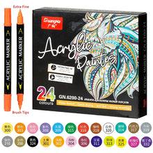 Load image into Gallery viewer, 36 Colors Acrylic Paint Marker Pens, Extra Fine and Dots Tip, for Rock Painting, Mug, Ceramic, Glass, Wood, Fabric,Canvas,Metal