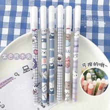 Load image into Gallery viewer, Haile 6Pc/Set Kawaii Game Cartoons Neutral Erasable Pen 0.5mm blue Gel Pens Washable Handle