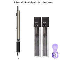 Load image into Gallery viewer, 2.0 mm Mechanical Pencils Set 2B Automatic Student Pencils Color/Black Lead Refills Art Sketch Kawaii
