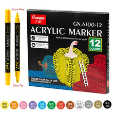 Load image into Gallery viewer, 36 Colors Acrylic Paint Marker Pens, Extra Fine and Dots Tip, for Rock Painting, Mug, Ceramic, Glass, Wood, Fabric,Canvas,Metal