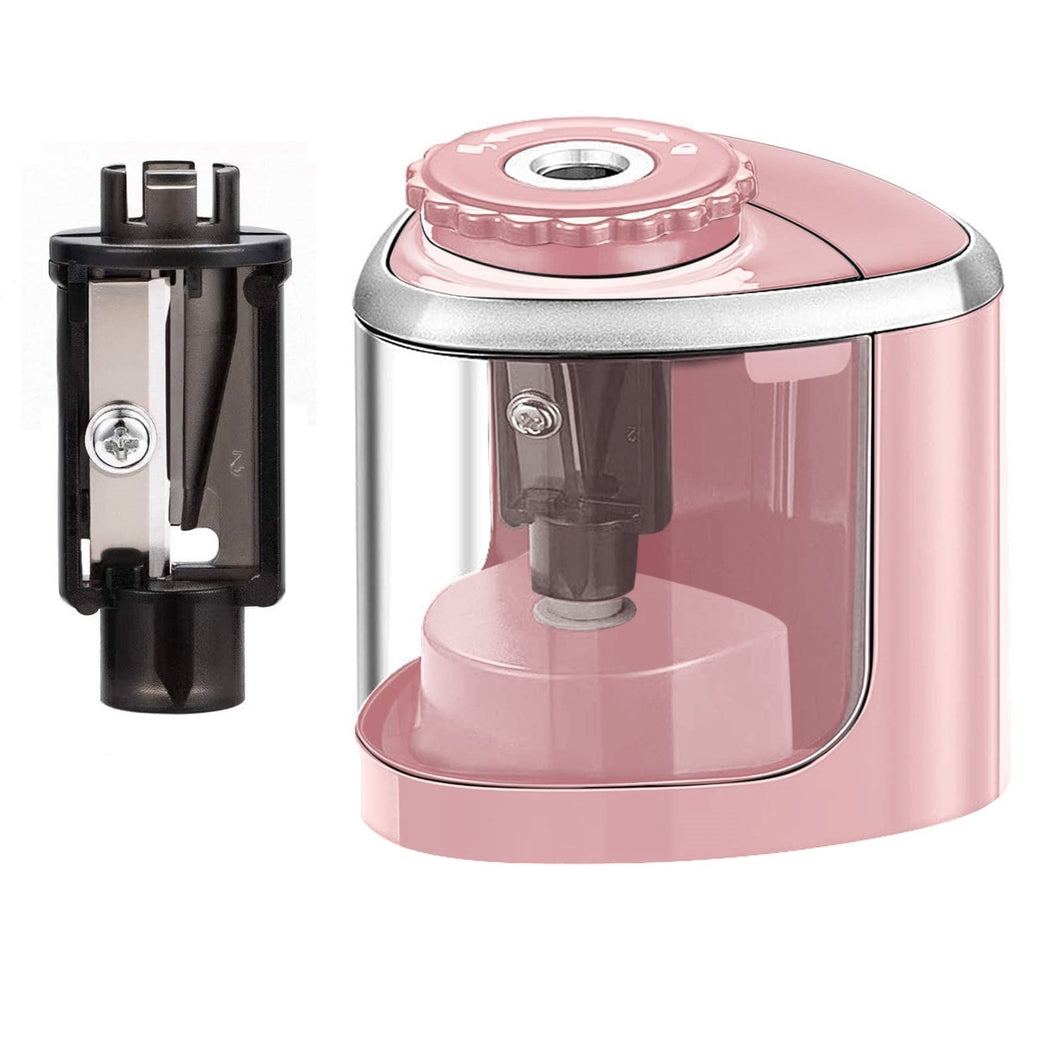 Electric Auto Pencil Sharpener Safe Student Helical Steel Blade Sharpener for Artists