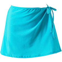 Cargar imagen en el visor de la galería, Falda holgada de moda para mujer, pareo para vacaciones de verano, vestido de playa para nadar, Bikini corto liso, bañador informal para cubrirse
