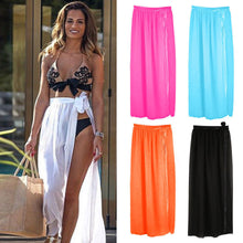 Cargar imagen en el visor de la galería, Verano Sexy mujer traje de baño Bikini cubrir malla pura playa Mini falda envolvente Sarong Pareo traje de baño cubrir Ups