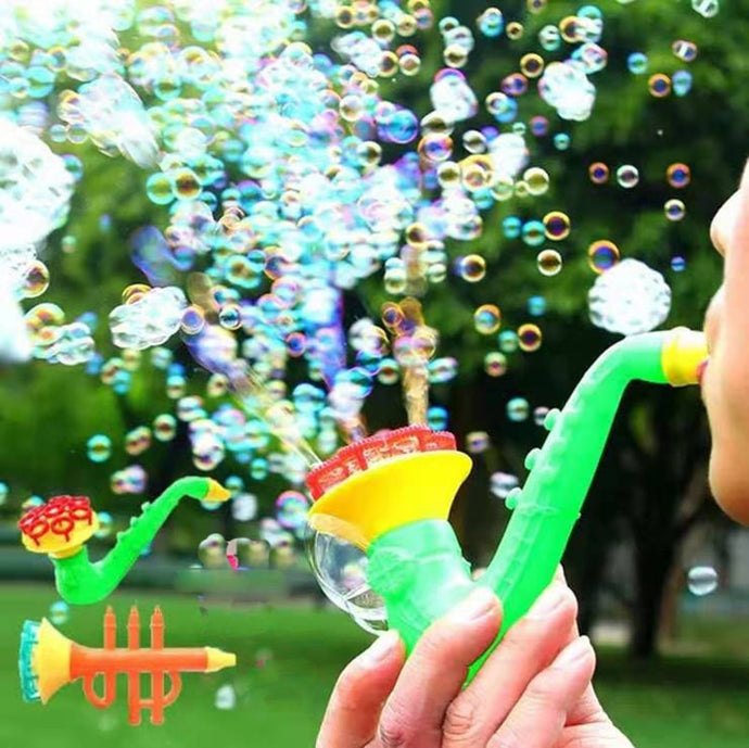 Children Water Blowing Toys Outdoor Fun Sport Soap Blowing Bubble Horn No Liquild Concentrate Stick Tray Kids Toys Kits DS29