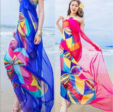 Charger l&#39;image dans la galerie, Hot Selling Summer Sunscreen Women Chiffon Beach Bikini Cover Up Wrap Scarf Pareo Swimwear Sarong Dress Beachwear