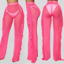 Load image into Gallery viewer, Sexy Women Bikini Cover Up Mesh Sheer See Through Plus Size Swimwear Bathing Pants Trousers Swimsuit Beachwear Swimming Suit
