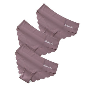 Panties For Women Seamless Panty Set Solid Invisible Underwear Sexy Low Waist Briefs Women's Underpants Lingerie Dropship 3 Pcs