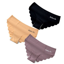 Load image into Gallery viewer, Panties For Women Seamless Panty Set Solid Invisible Underwear Sexy Low Waist Briefs Women&#39;s Underpants Lingerie Dropship 3 Pcs