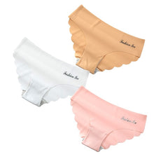 Load image into Gallery viewer, Panties For Women Seamless Panty Set Solid Invisible Underwear Sexy Low Waist Briefs Women&#39;s Underpants Lingerie Dropship 3 Pcs