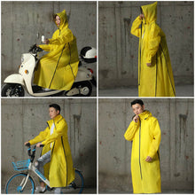 Charger l&#39;image dans la galerie, 2019 Hot Sale EVA Raincoat Women/Men Zipper Hooded Poncho Motorcycle Rainwear Long Style Hiking Poncho Environmental Rain Jacket
