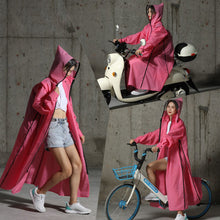 Charger l&#39;image dans la galerie, 2019 Hot Sale EVA Raincoat Women/Men Zipper Hooded Poncho Motorcycle Rainwear Long Style Hiking Poncho Environmental Rain Jacket