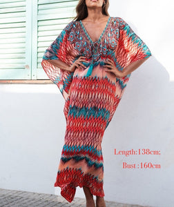 2020 Vestido playero de chifón para mujer