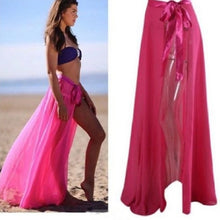 Cargar imagen en el visor de la galería, Verano Sexy mujer traje de baño Bikini cubrir malla pura playa Mini falda envolvente Sarong Pareo traje de baño cubrir Ups