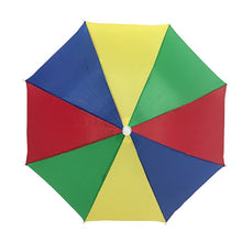 Load image into Gallery viewer, YADA Outdoor Umbrella Hat Novelty Foldable Sun Day Rainy Day Hands Free Rainbow Folding &amp; Waterproof Multicolor Hat Cap YS0018