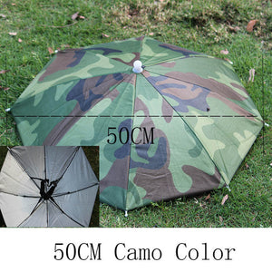 YADA Outdoor Umbrella Hat Novelty Foldable Sun Day Rainy Day Hands Free Rainbow Folding & Waterproof Multicolor Hat Cap YS0018