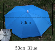 Load image into Gallery viewer, YADA Outdoor Umbrella Hat Novelty Foldable Sun Day Rainy Day Hands Free Rainbow Folding &amp; Waterproof Multicolor Hat Cap YS0018