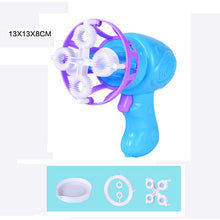 Charger l&#39;image dans la galerie, Summer Funny Magic Bubble Blower Machine Electric Automatic Bubble Maker Gun with Mini Fan Kids Outdoor Toys Wedding Supplies