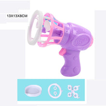 Charger l&#39;image dans la galerie, Summer Funny Magic Bubble Blower Machine Electric Automatic Bubble Maker Gun with Mini Fan Kids Outdoor Toys Wedding Supplies