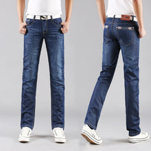 Cargar imagen en el visor de la galería, Classic Men Casual Mid-Rise Straight Denim Jeans Pantalones largos Pantalones cómodos Loose Fit New Brand Menswear jeans para hombre