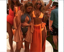 Load image into Gallery viewer, Womens Swim Wear Bikini Cover Up Sheer Beach Mini Wrap Skirt Sarong Pareo Shorts Summer Beachwear