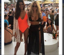 Load image into Gallery viewer, Womens Swim Wear Bikini Cover Up Sheer Beach Mini Wrap Skirt Sarong Pareo Shorts Summer Beachwear