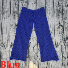 Load image into Gallery viewer, Hand Crochet Sexy Beach Bikini cover up deep v at the front and back Top Swim Trousers Long Hot pants