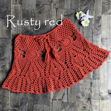 Load image into Gallery viewer, 2019 New Sexy Crochet Tassel Beach Skirt Cotton Swimsuit Fused Skirt Casual Beach Running Lace See Through Slim Mini Skirts