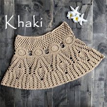 Load image into Gallery viewer, 2019 New Sexy Crochet Tassel Beach Skirt Cotton Swimsuit Fused Skirt Casual Beach Running Lace See Through Slim Mini Skirts